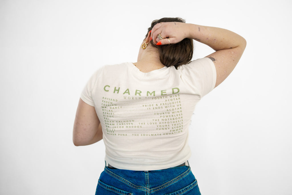 Lucky Charms Baby Tee (book boyfriends) - White