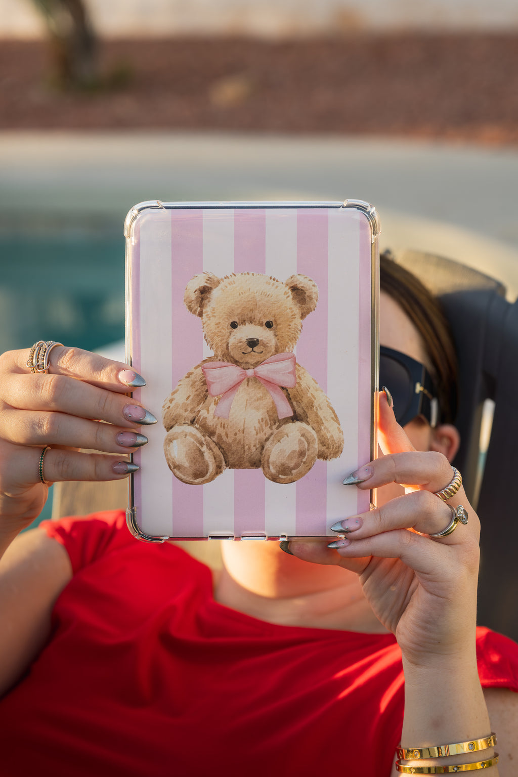 Preppy in Pink Bear Kindle Insert