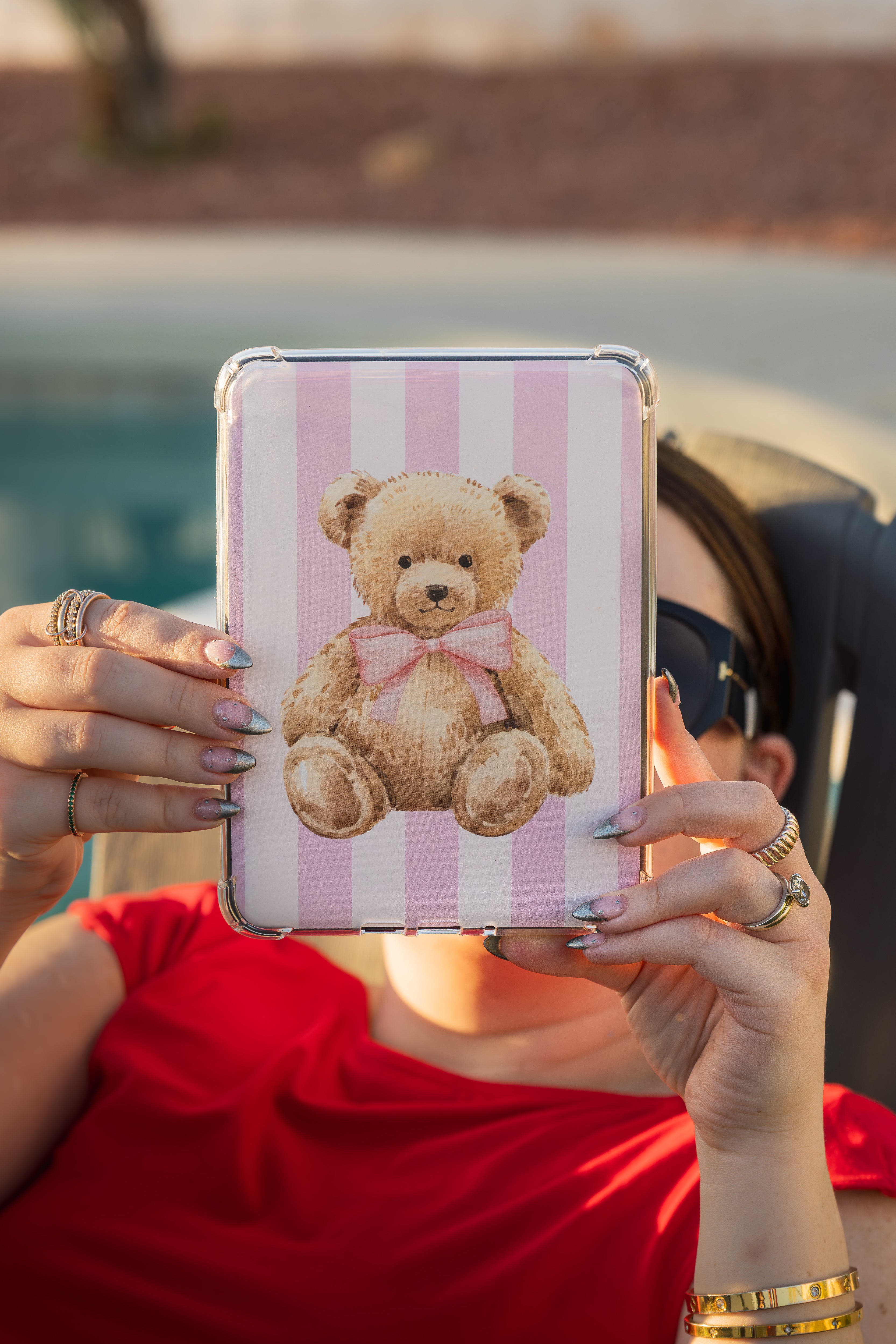 Preppy in Pink Bear Kindle Insert