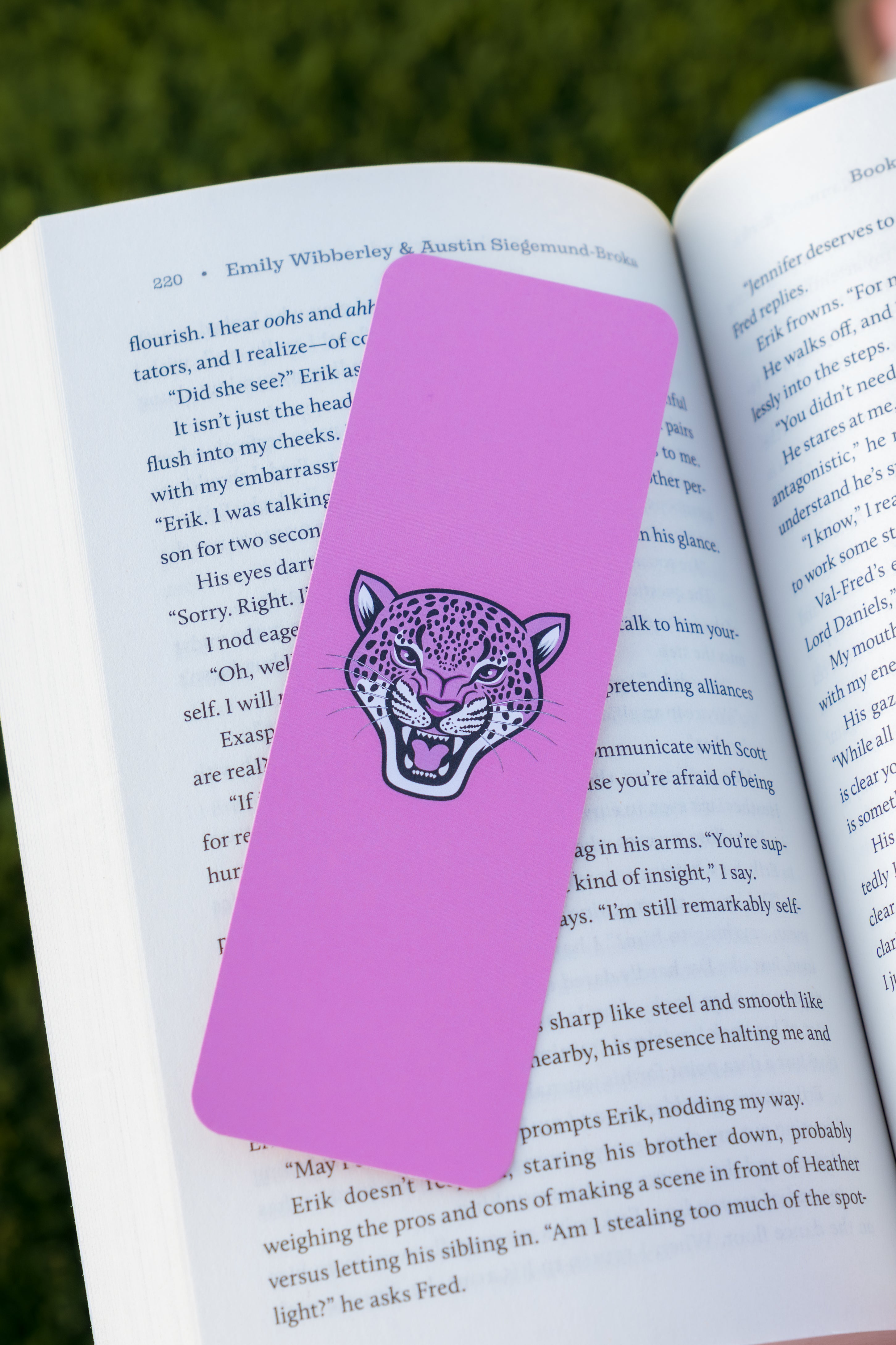 Pink Leopard Bookmark